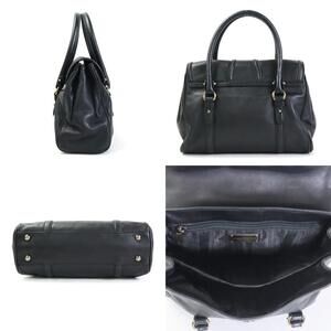 Salvatore Ferragamo Leather Black Ribbon Vara Handbag
